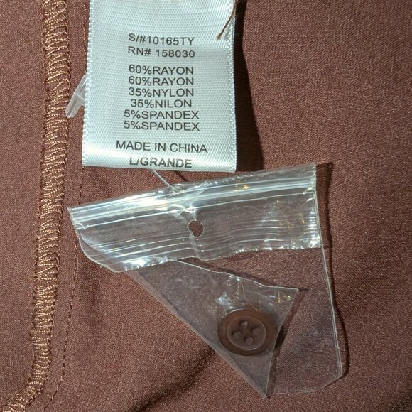 NWOT Love Tree | Chocolate Brown Button Down Corset Crop Top | Size Large - Picture 10 of 11